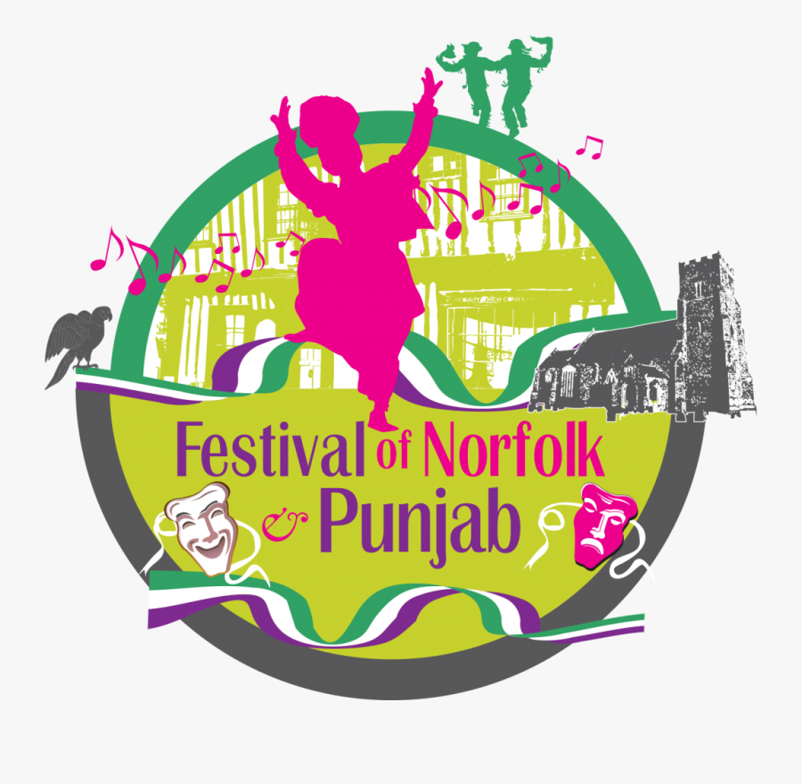 Logo For The Festival Of Norfolk & Punjab - Poster, Transparent Clipart