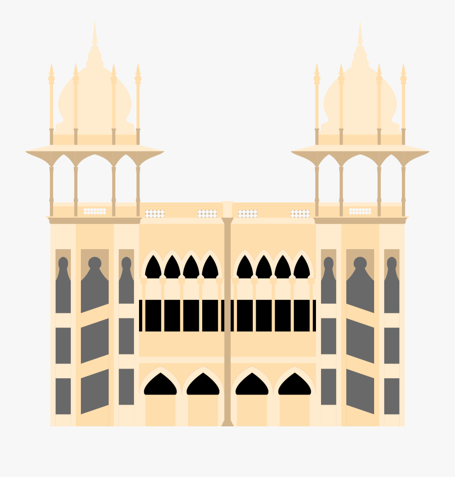 Clipart Train Railway Station - Vector Sultan Abdul Samad Building, Transparent Clipart