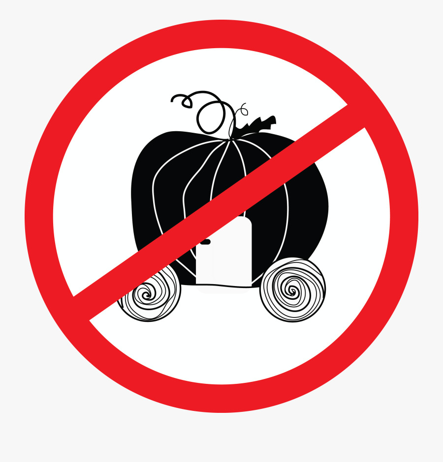 Transparent Cinderella Pumpkin Carriage Clipart - No Food Icon Vector, Transparent Clipart