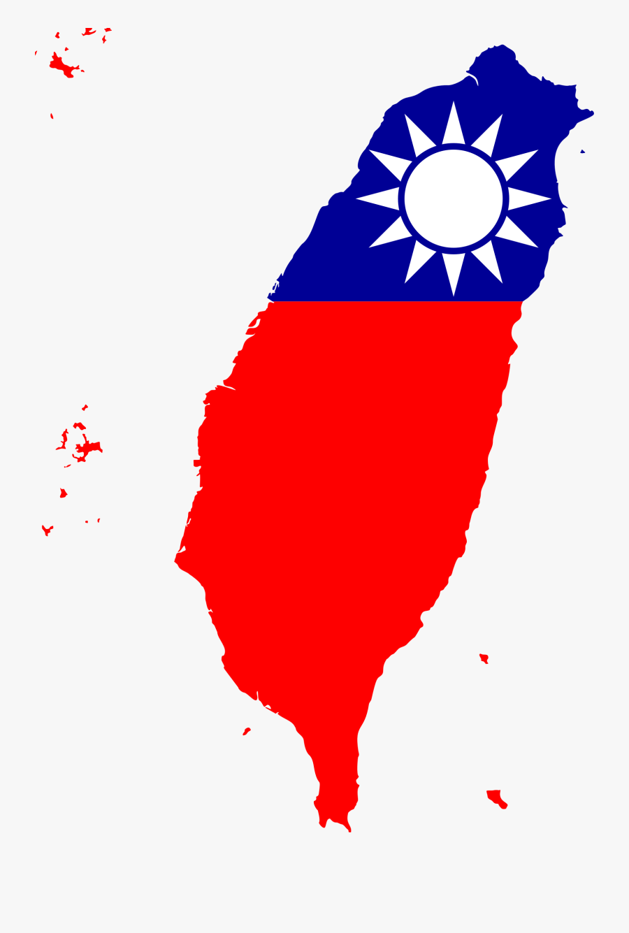 Taiwan Map Flag Png, Transparent Clipart