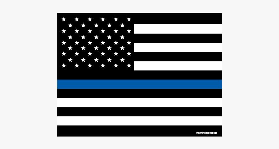 Thin Blue Line American Flag Lawn Sign 24 X 18 Inch - Songs From An American Movie, Transparent Clipart