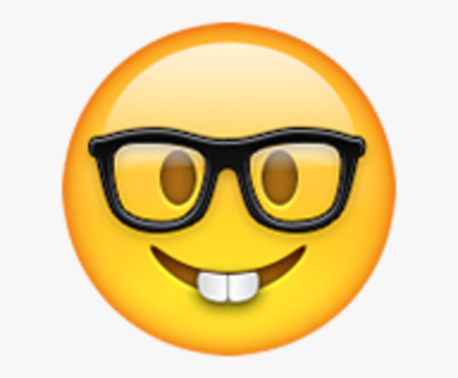 Nerd Email Whatsapp Iphone Emoji Hq Image Free Png - Emoji Geek, Transparent Clipart