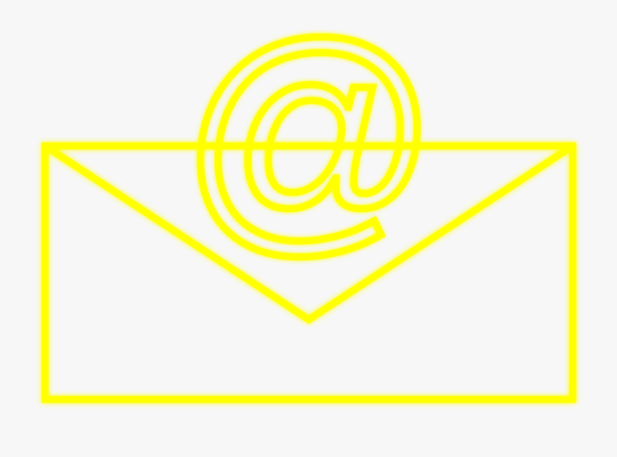 Angle,area,text - Email Icon Png Yellow, Transparent Clipart