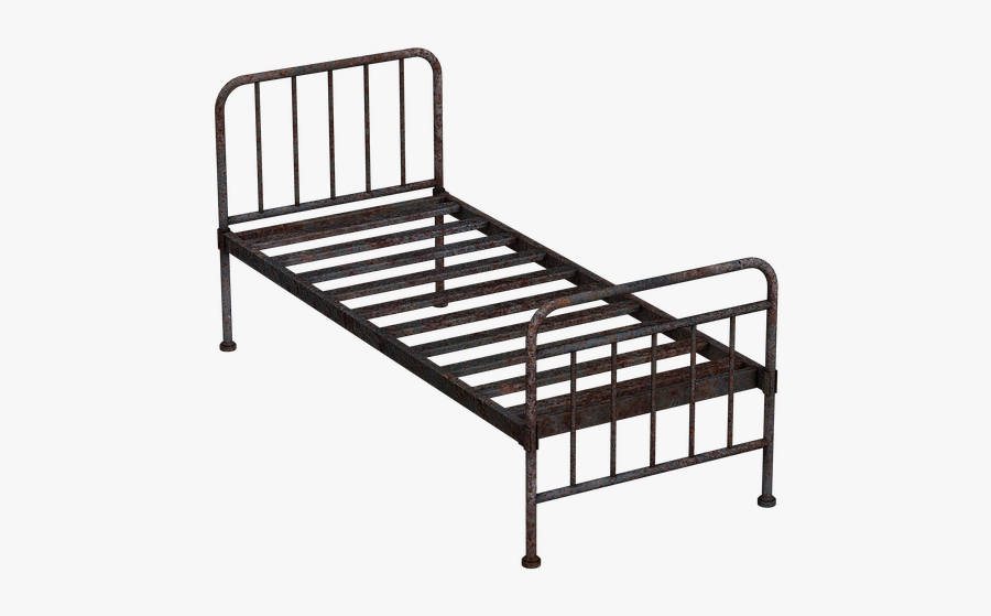 Old Metal Bed, Transparent Clipart