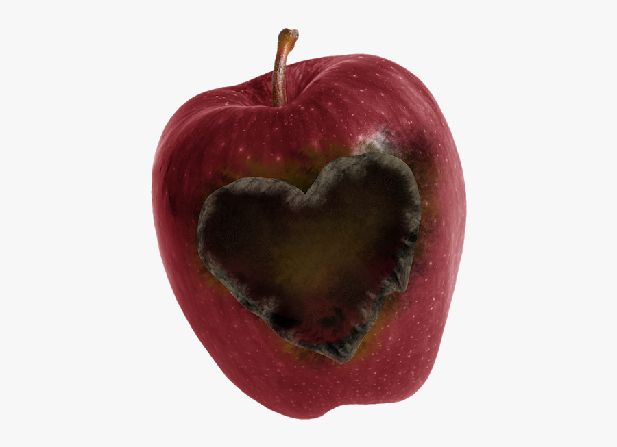 #freetoedit #apple #heart #rotten #rottenheart #rottenapple - Seedless Fruit, Transparent Clipart