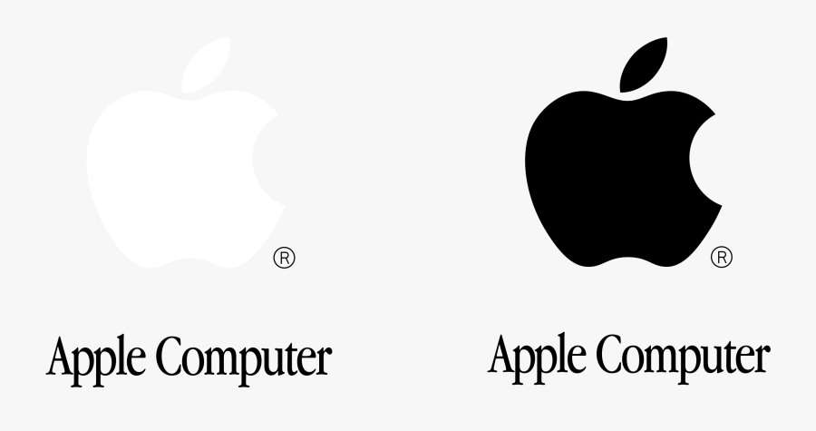 Apple Logo Black And White - Apple, Transparent Clipart