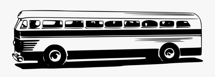 Bus Clipart Library - Bus Bw, Transparent Clipart