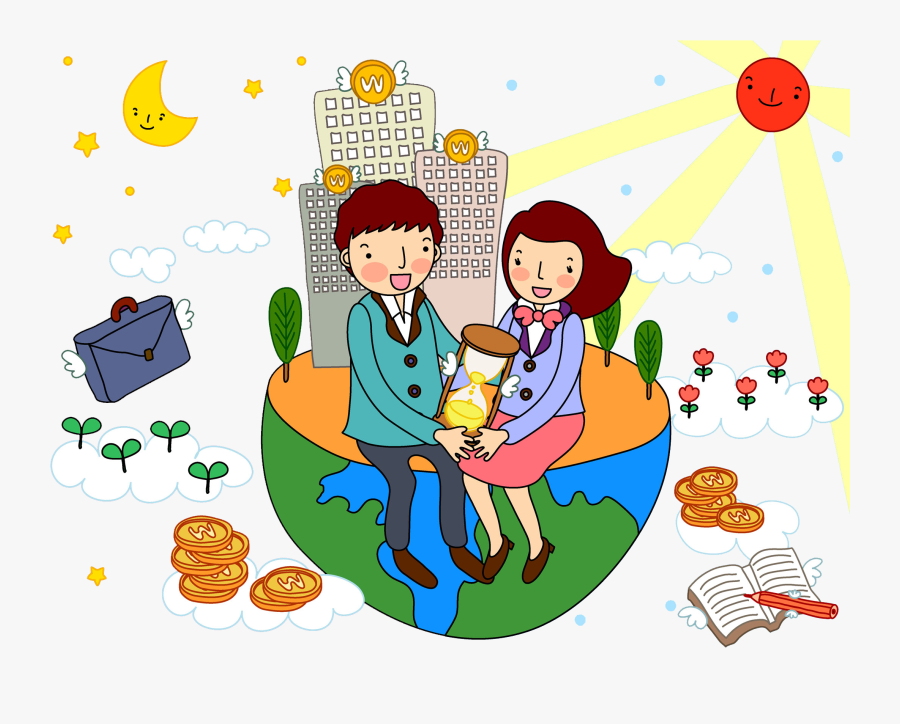 Earth Child Cartoon Painted - Child, Transparent Clipart