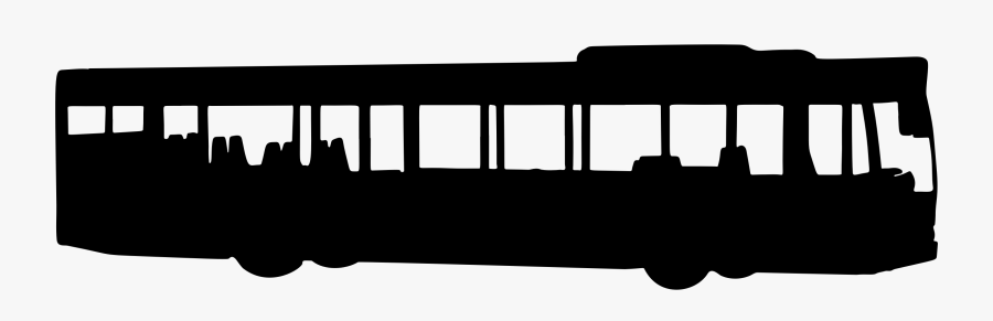 Airport Bus School Bus Silhouette - Clipart Silhouette Bus, Transparent Clipart