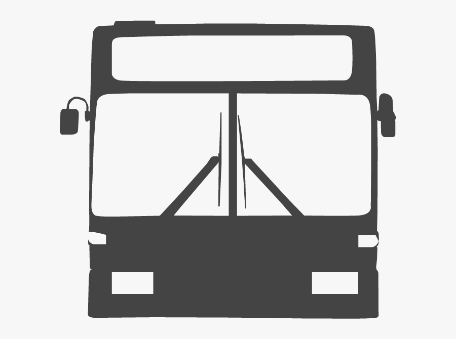 Bc Transit - Silhouette Bus Front Photoshop, Transparent Clipart