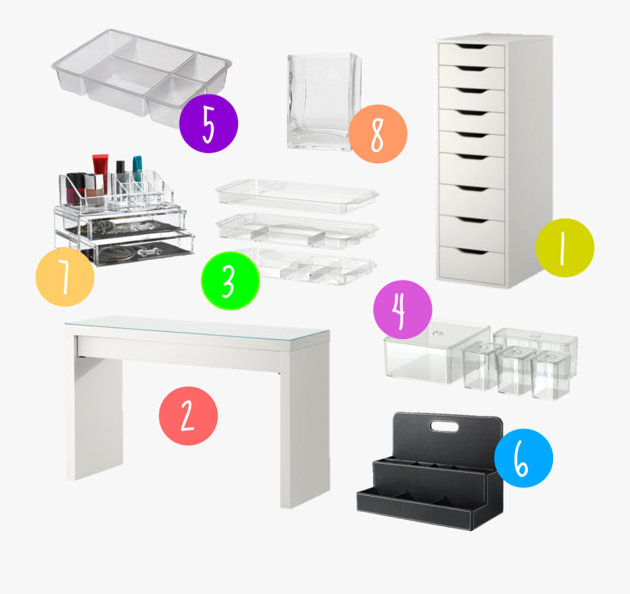 Clip Art Mesa Maquiagem - Ikea Godmorgon, Transparent Clipart