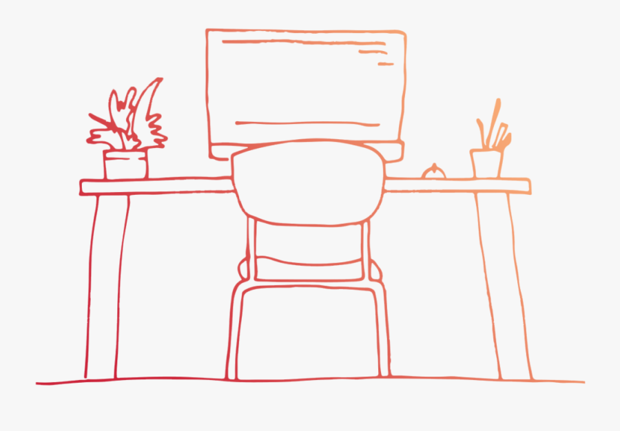 Transparent Office Desk Png - Cartoon, Transparent Clipart