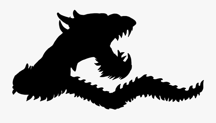Chinese Dragon Silhouette - Chinese Dragon Gif Png, Transparent Clipart