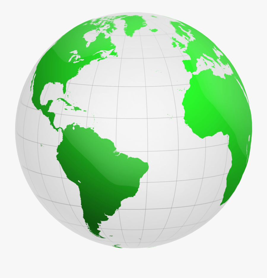 Business Internet Globe Green - Earth Emoji Black And White, Transparent Clipart