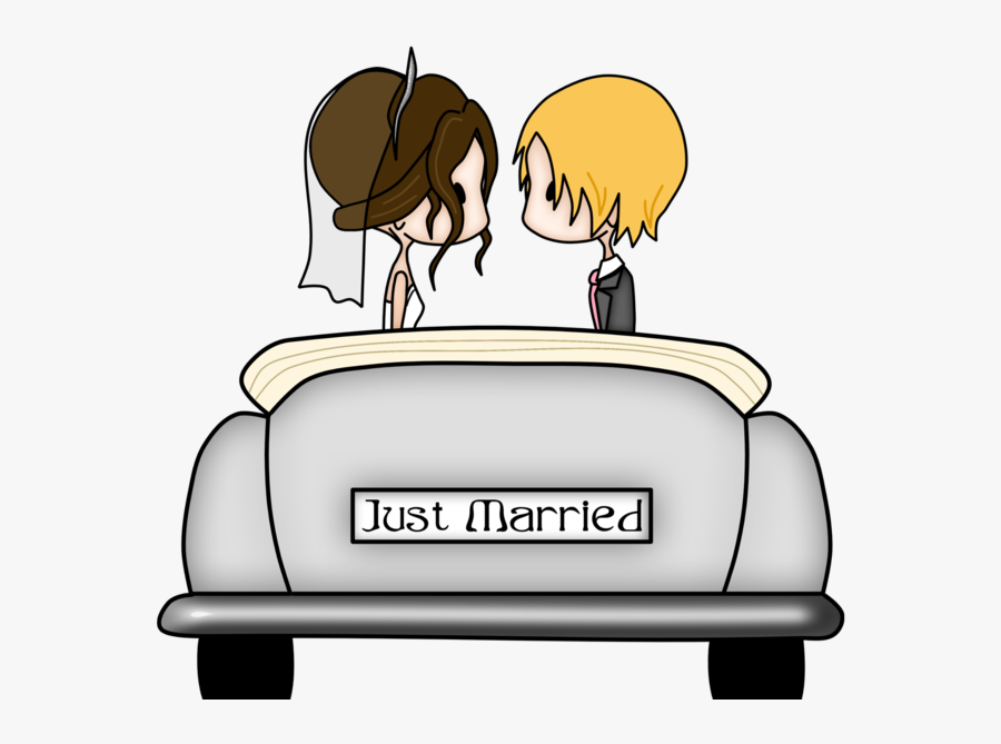 Bridegroom Marriage Engagement Wedding - Just Married Car Clipart, Transparent Clipart