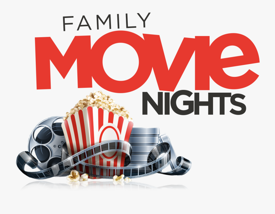 "family Movie Night"s - Movie Reel And Popcorn Clipart, Transparent Clipart