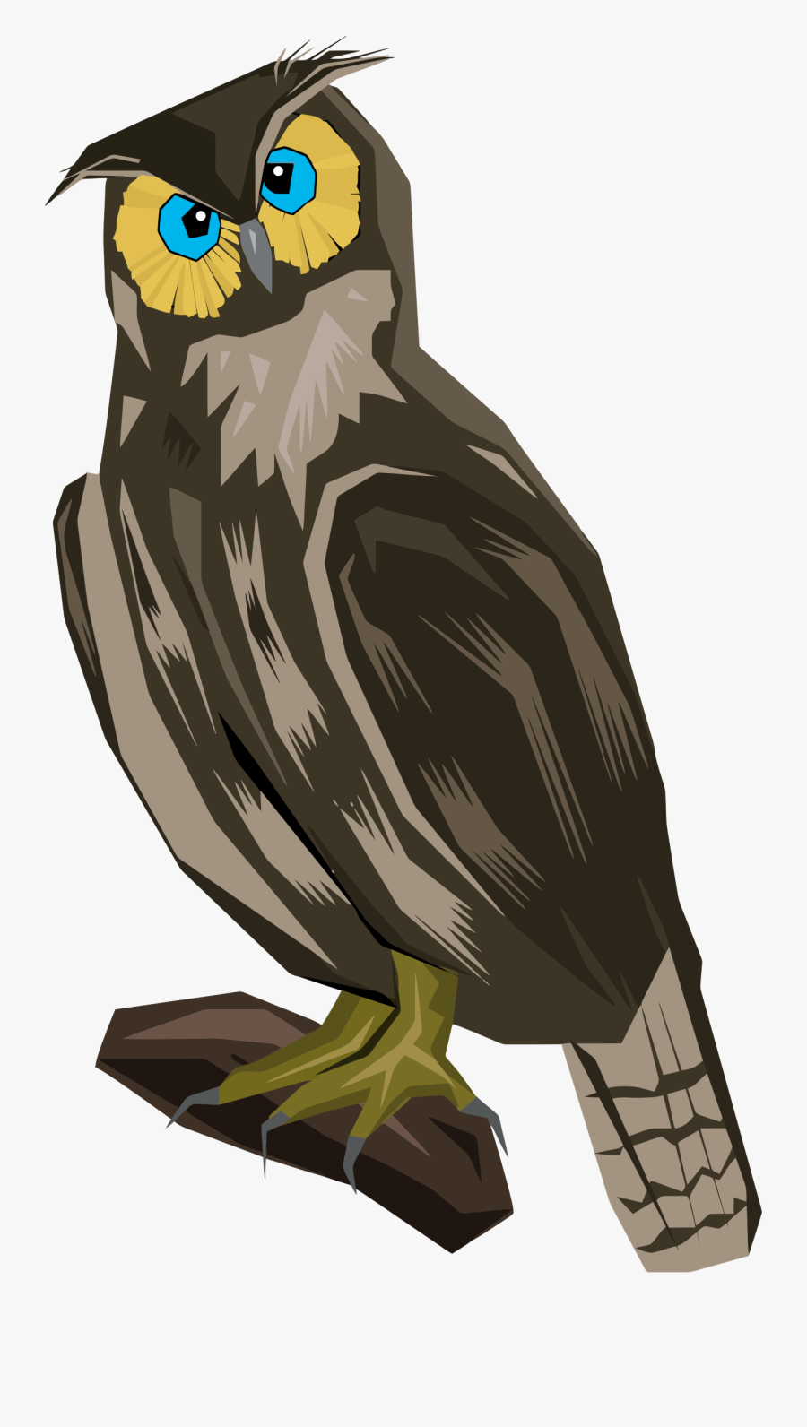 Clip Art Perched Owl - Western Screech Owl, Transparent Clipart