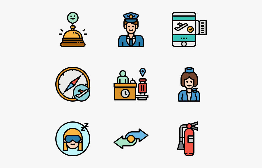 Airplane - Icon Bike Color, Transparent Clipart