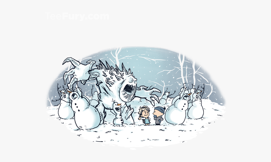 Calvin And Hobbes Frozen, Transparent Clipart
