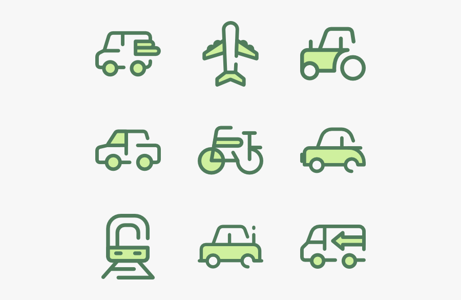 Essential Set - Green Transport Clipart Png, Transparent Clipart