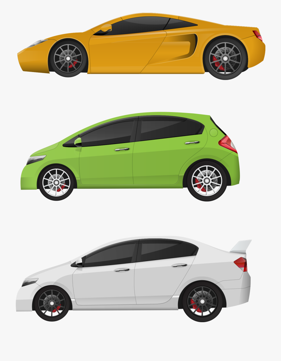Vaporwave Vector Car - Vector Cars Side View Png, Transparent Clipart