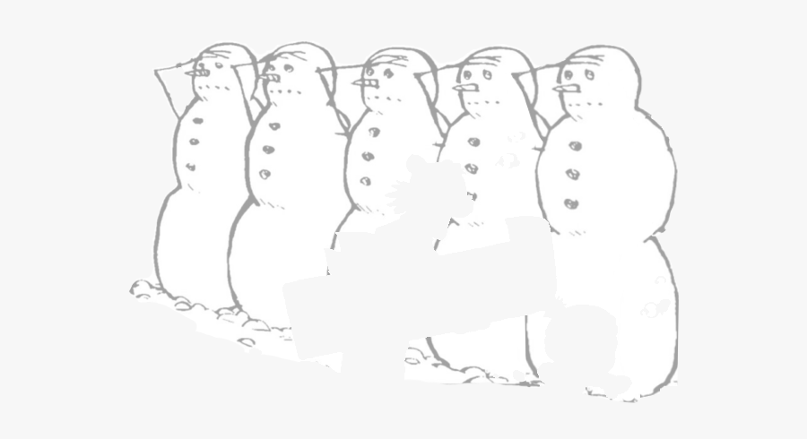 Massacre Calvin And Hobbes Snowmen, Transparent Clipart