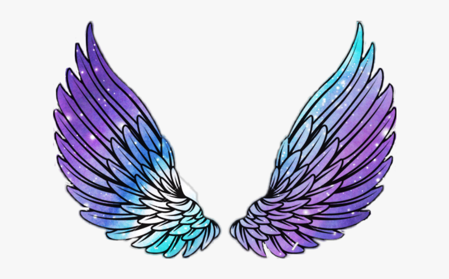 Alas Tumblr Glitter Neoneffect Angel Freetoedit - Angel Wings Vector Png, Transparent Clipart