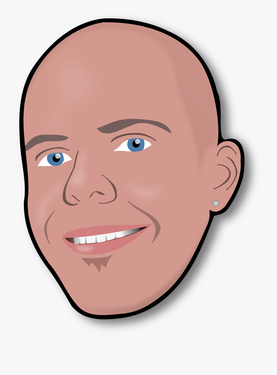 Rejon Partial Smile Clip Art Download - Bald Head Clip Art, Transparent Clipart