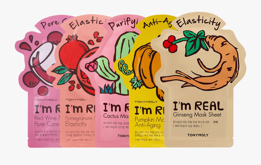 I M Real Face Masks, Transparent Clipart