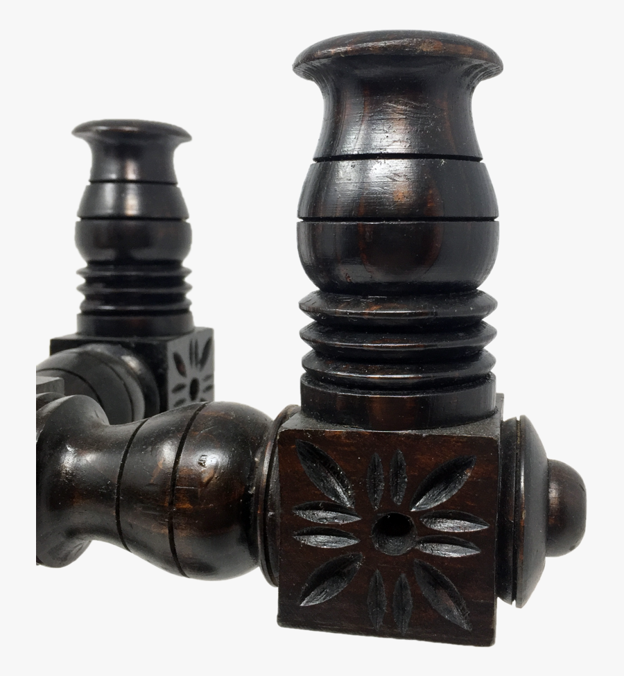 Vintage Gothic Wooden Candelabra - Antique, Transparent Clipart