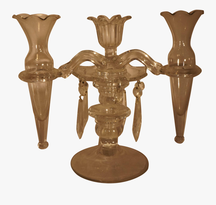 Cambridge Arms Candelabra Epergne Vases Three Light - Antique, Transparent Clipart