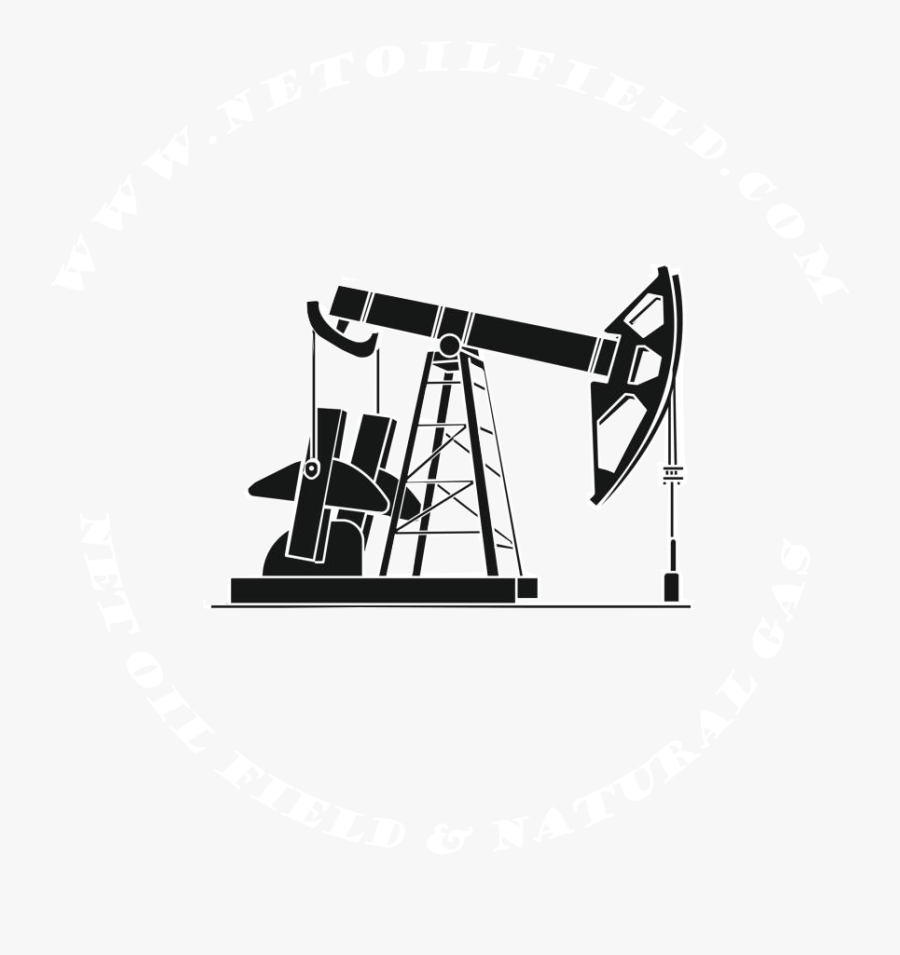 Pump Jack Black And White, Transparent Clipart