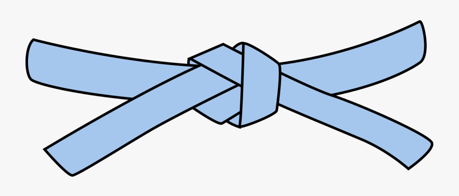 Light Blue Belt Yellow Belt, Green Belt, Bow Clipart, - White And Yellow Belt Karate, Transparent Clipart