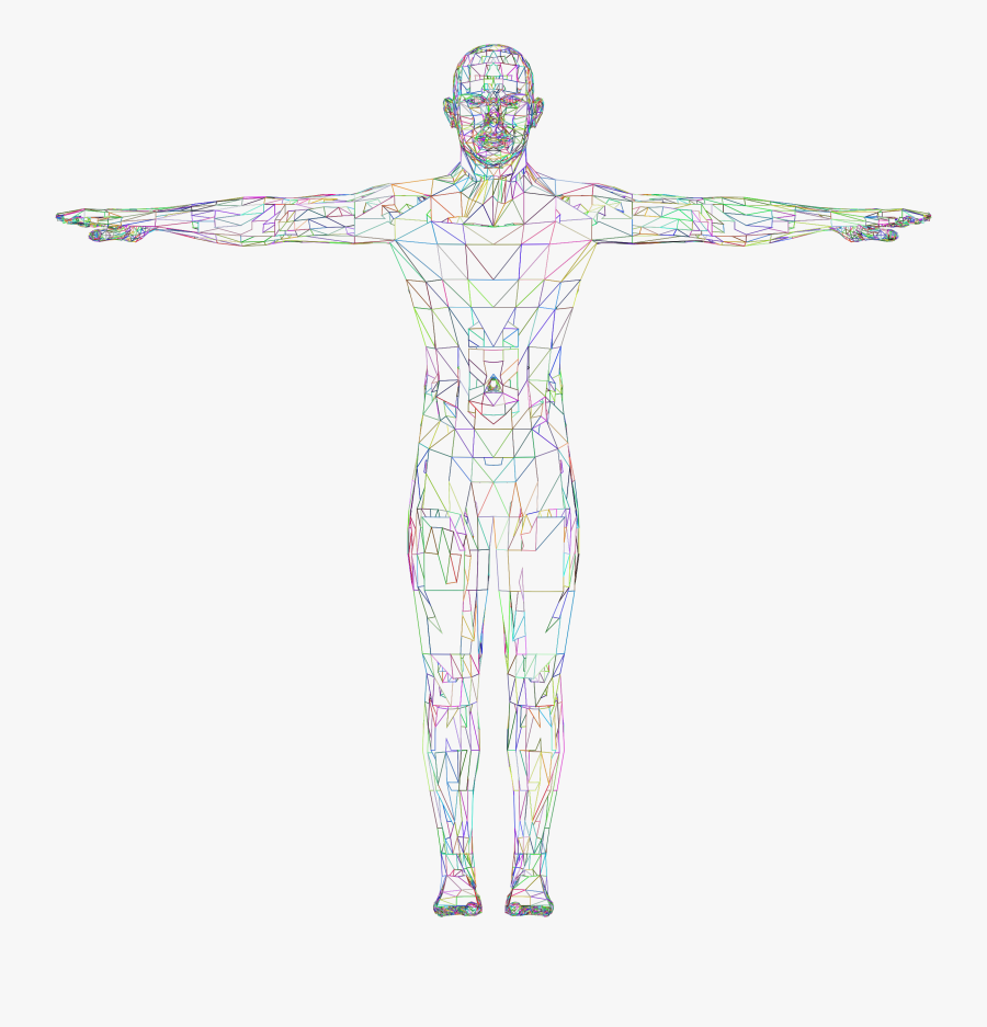3d Wireframe Body Png, Transparent Clipart