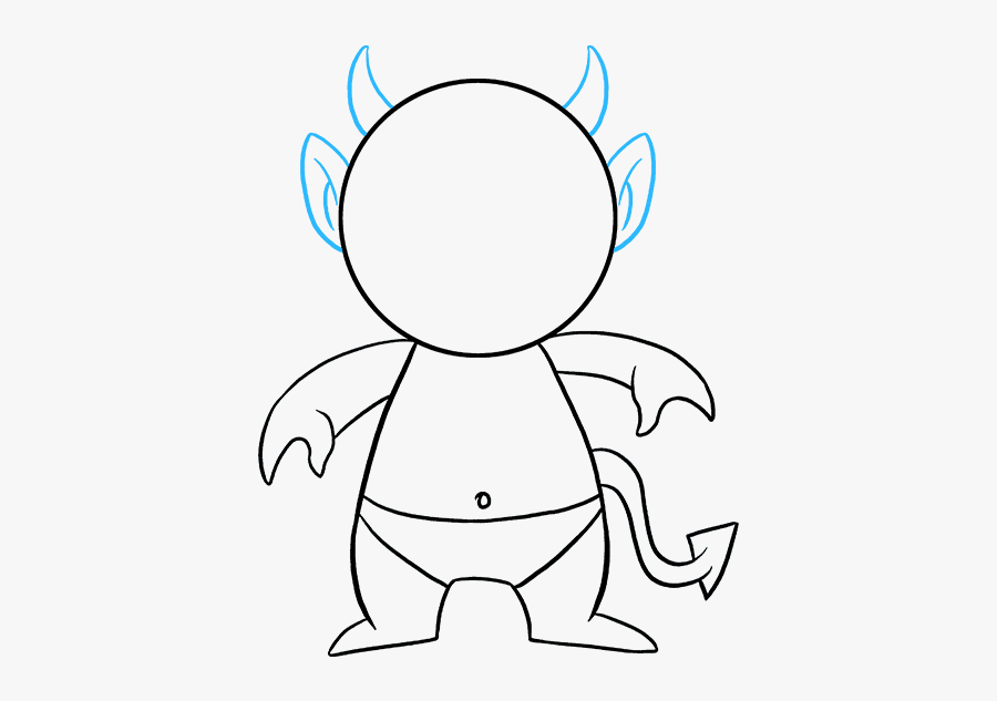 How To Draw Devil Emoji, Step By Step, Characters, - Half Devil Half Angel Drawing Easy, Transparent Clipart