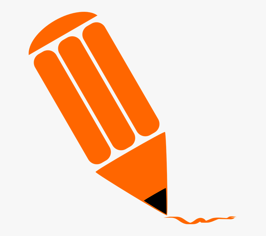 Transparent Tan Crayon Clipart - Orange Pencil Clip Art, Transparent Clipart