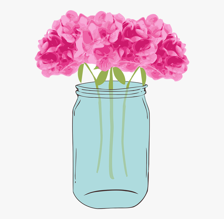 Jar Of Candy Floral Vector With Mason Clip Art Pixel - Mason Jars Clipart, Transparent Clipart