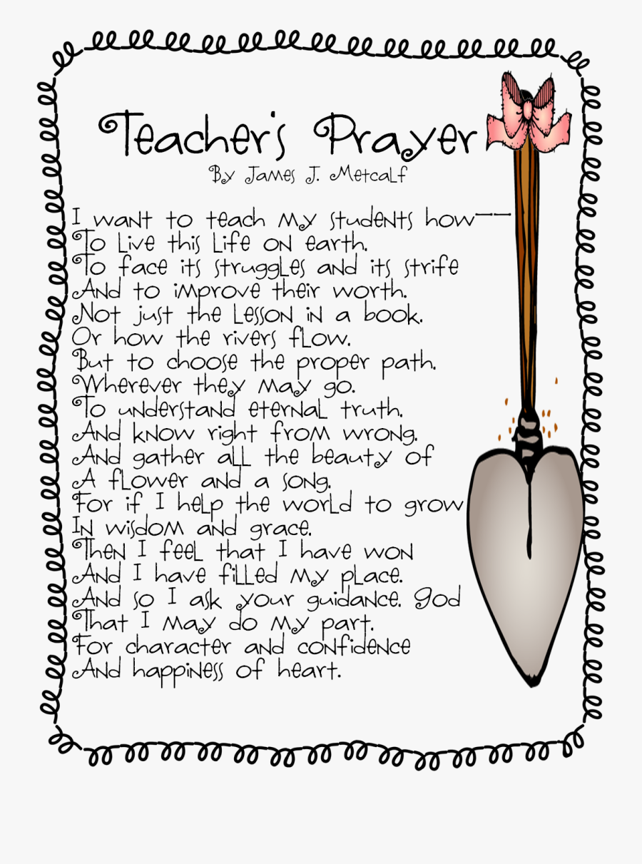 Teacher Prayer, Transparent Clipart