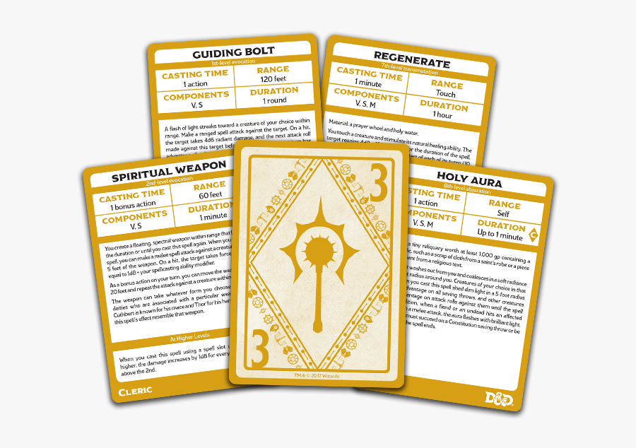 Dungeons & Dragons Spellbook Cards Arcane, Transparent Clipart