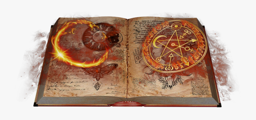 Book Books Magic Spells Wizard - Book Magic, Transparent Clipart