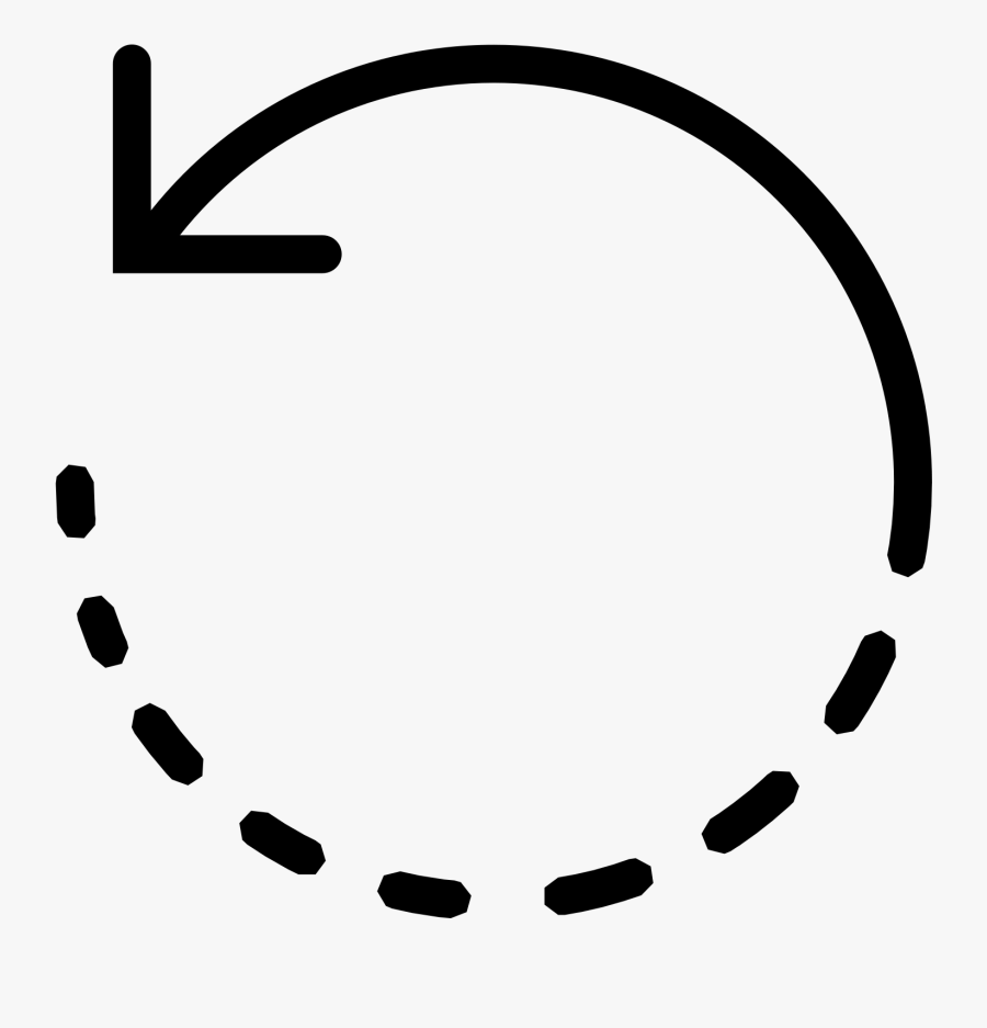 Rotate Left Icon - Thin Round Arrow Vector, Transparent Clipart