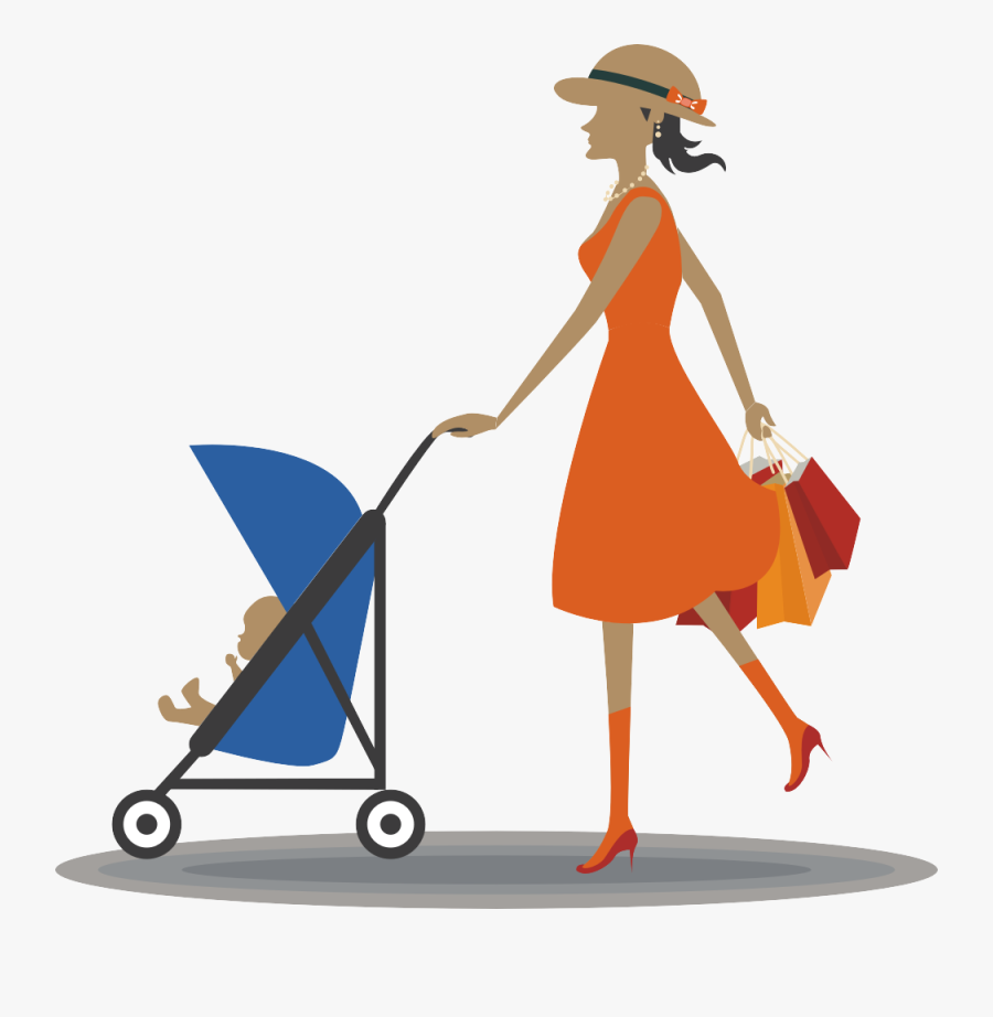 Fashion Clipart Fashion Product - Stroller Baby Vector, Transparent Clipart
