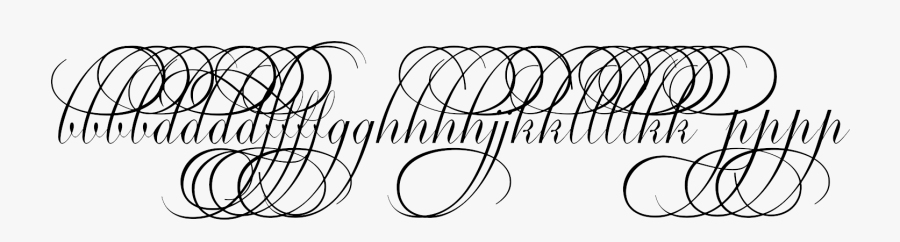 Ambassador Script Swashes - Line Art, Transparent Clipart