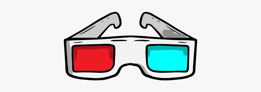 Glasses 3d Film Cartoon - Transparent Transparent Background 3d Glasses Png, Transparent Clipart