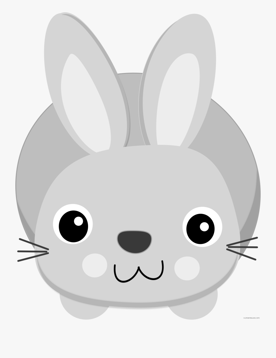 Cute Bunny Animal Free Black White Clipart Images Clipartblack - Rabbit, Transparent Clipart