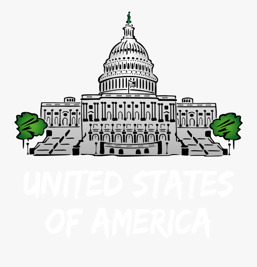 Us Capitol Shirt Design - Cartoon House Of Representatives, Transparent Clipart