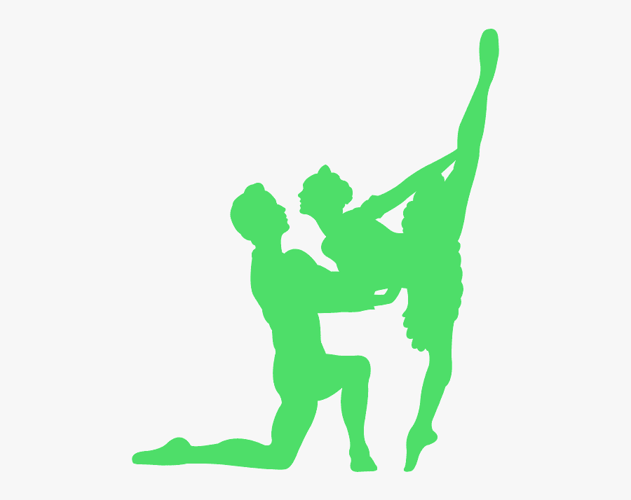 Ballet Couple Silhouette, Transparent Clipart