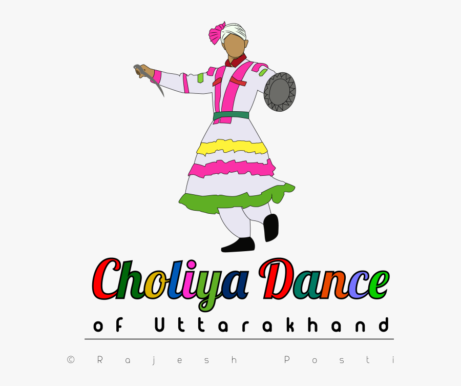 Folk Dance Clipart - Choliya Dance Painting, Transparent Clipart