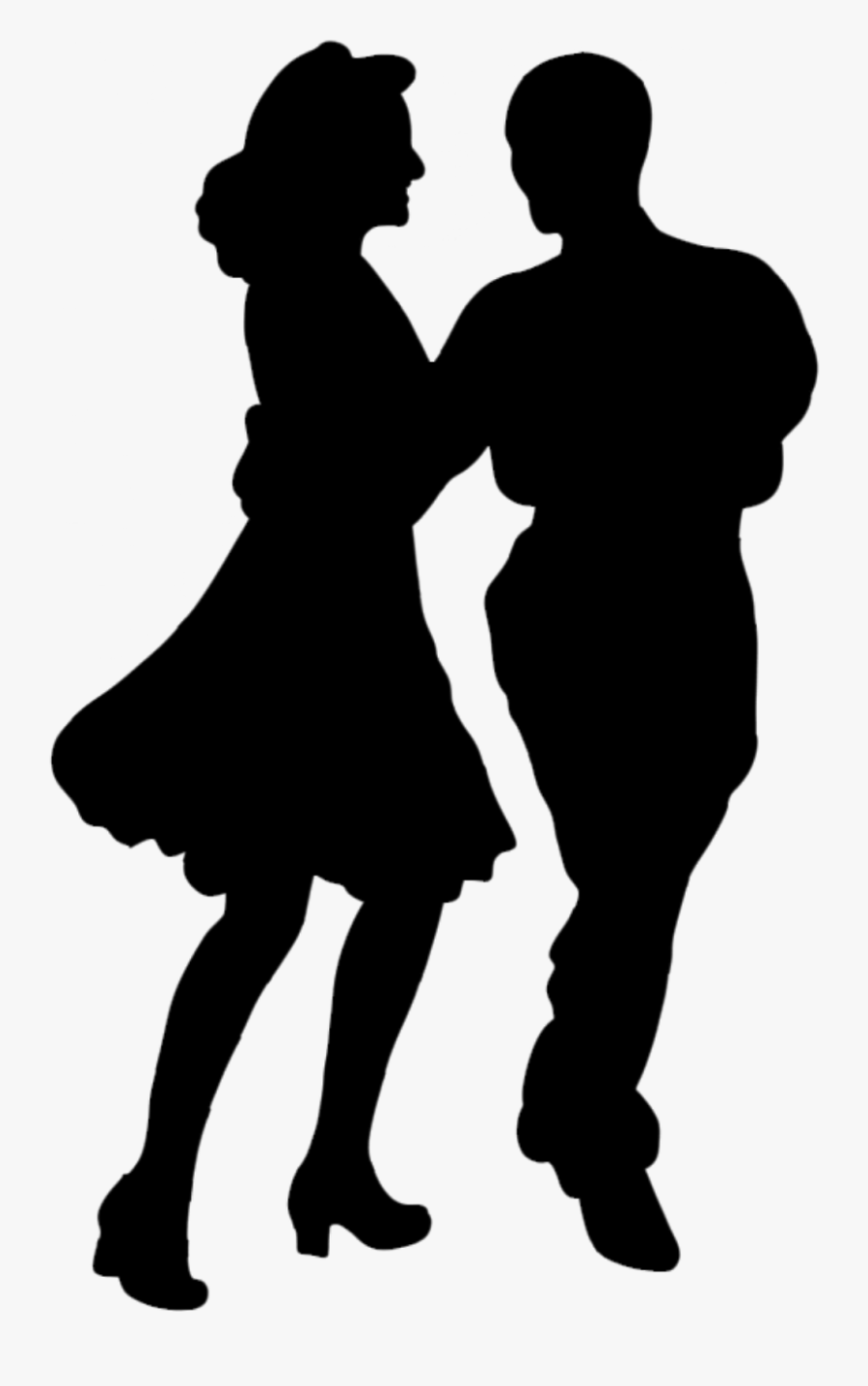 Download Free Illustration Of Dance Silhouette Couple - Couple Dance Silhouette, Transparent Clipart