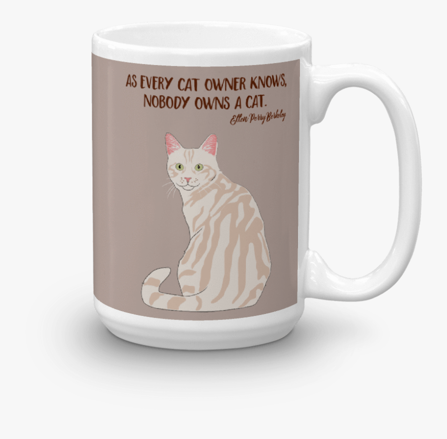 Catitude Cat Bright Glossy Coffee Mugs For Cat Lovers - Coffee Cup, Transparent Clipart